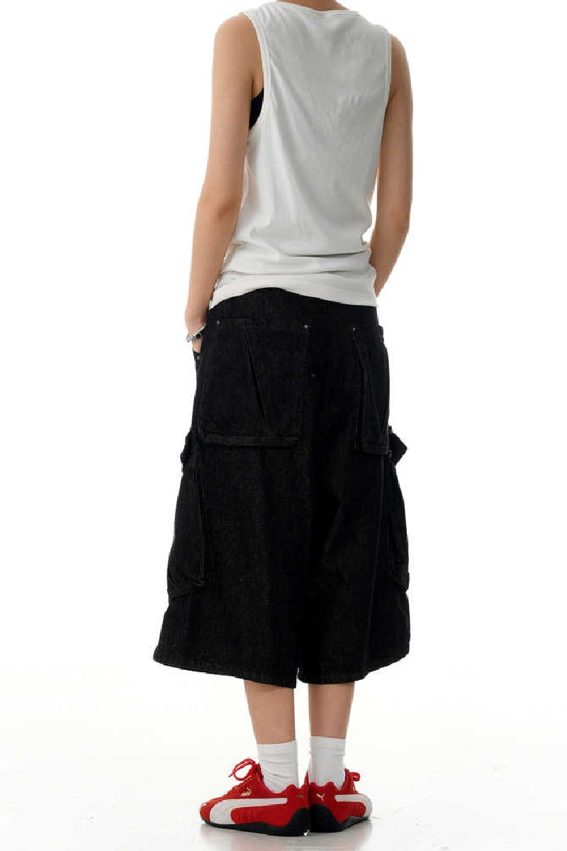 Black Cargo Jorts