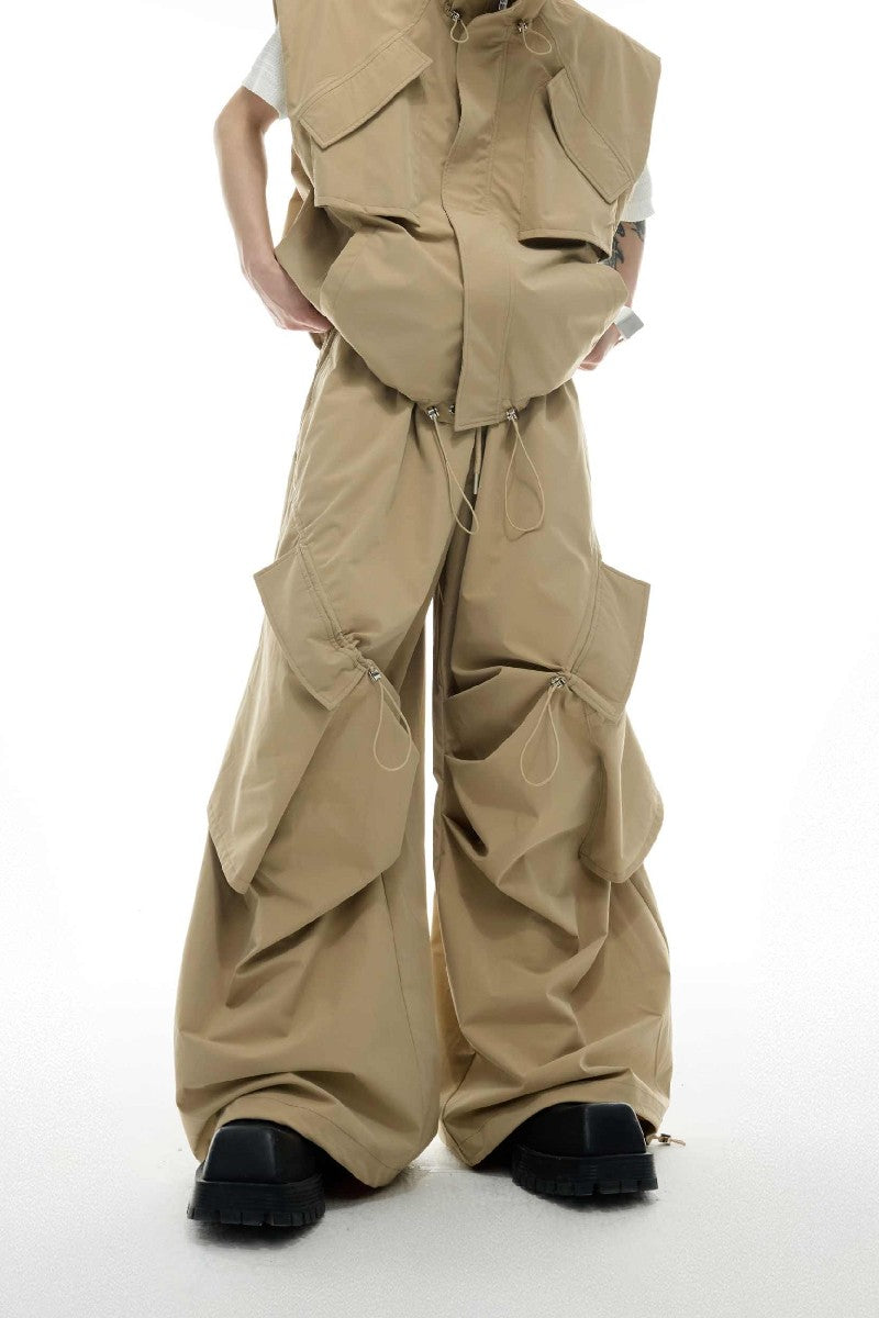 Drawstring Cargo Vest