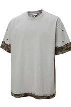 Camo Layered Distressed T-Shirt