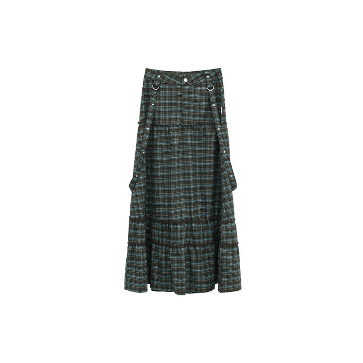 Retro Plaid A-Line Skirt