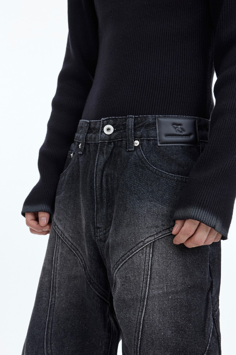 Zip Flared Jeans