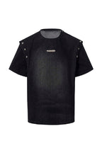 Detachable Sleeve Denim Tee