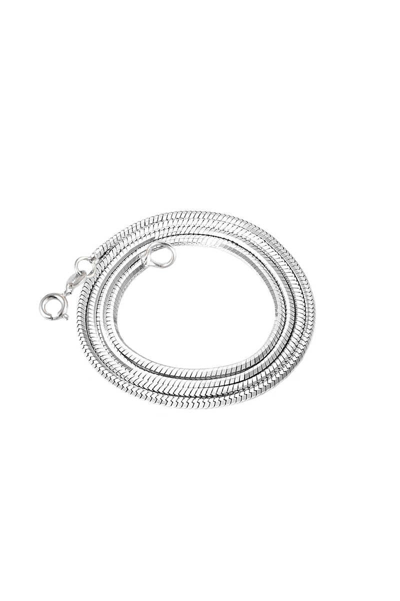 Box Chain Silver Necklace