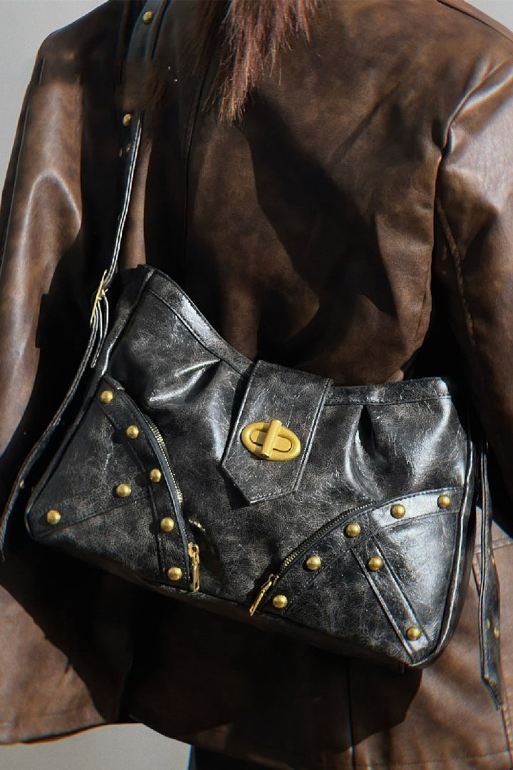 Luxe Riveted Large Crossbody Bag