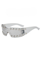 Y2K Oversized Shield Studded Sunglasses