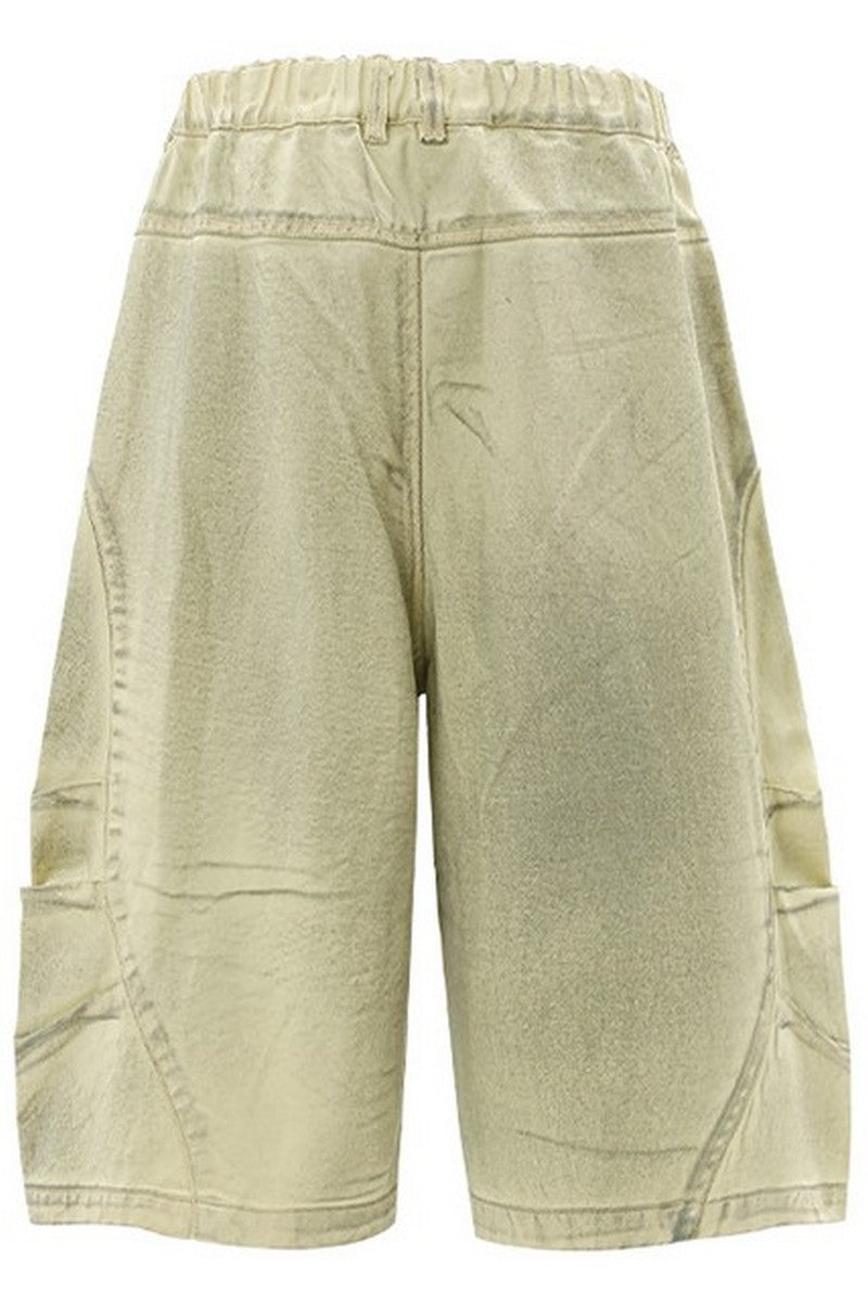 Inside-Out Dirty Denim Shorts