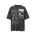 Washed Picture Print Couple Tee