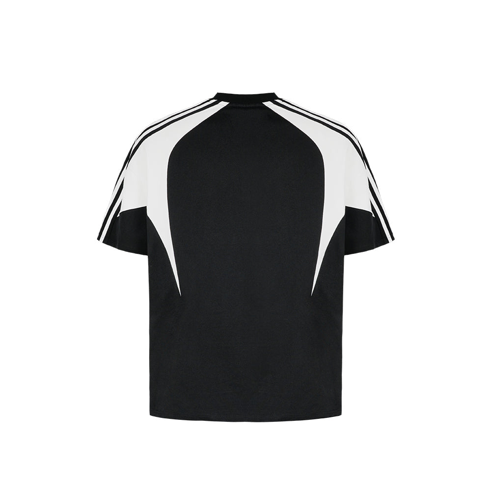 Retro Colorblock Stripe Sports Tee