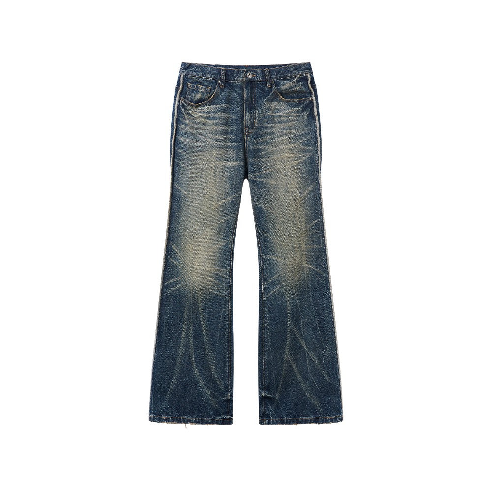 Blue Washed Heavy Whiskered Jeans