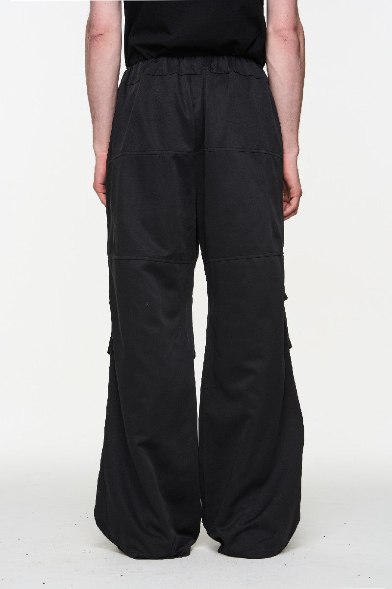 Pleated Elastic Waist Loose Casual Pants