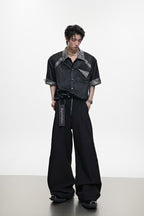 Snake Panel Studded Shirt
