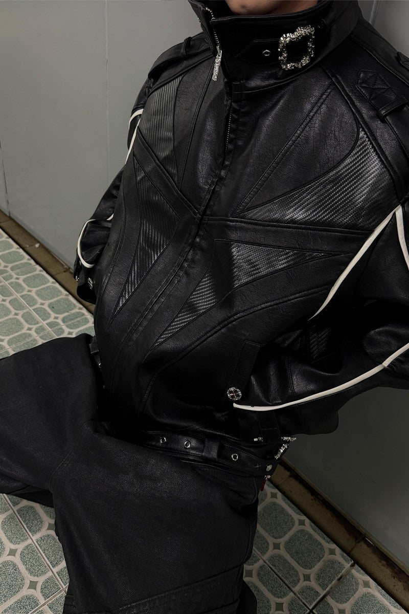 Carbon Trim Biker Jacket