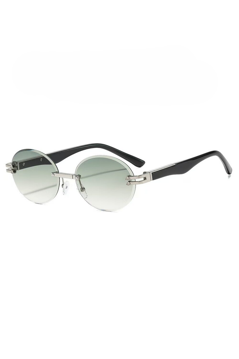 Rimless Oval Sunglasses
