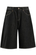 Raw Denim Cropped Shorts