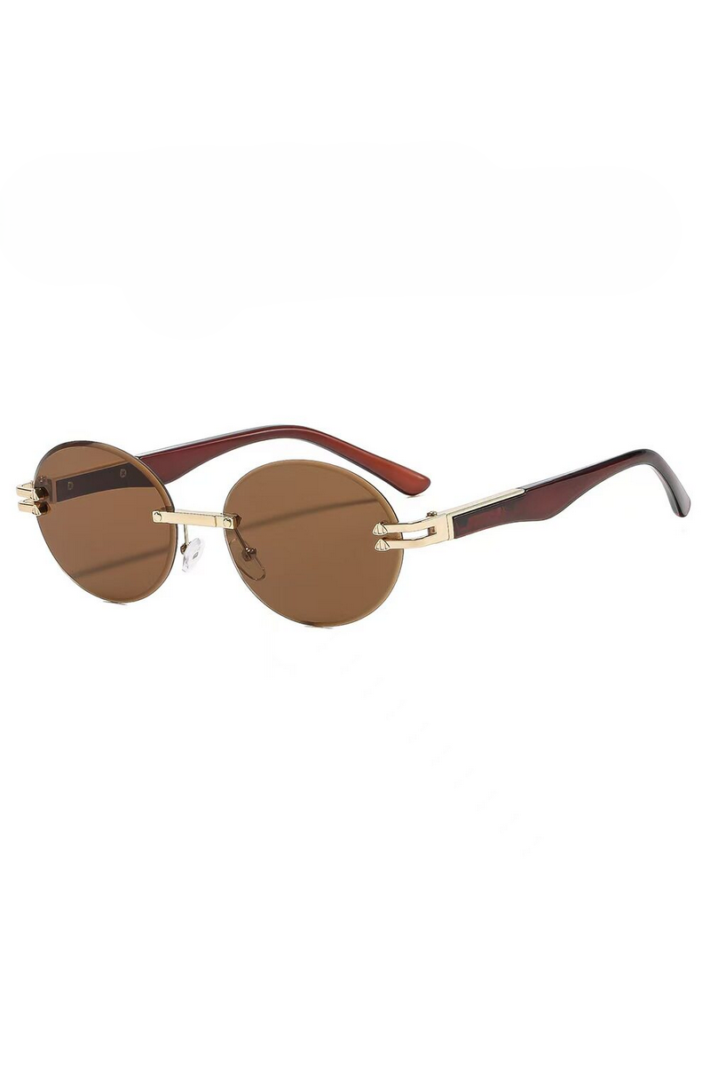 Rimless Oval Sunglasses