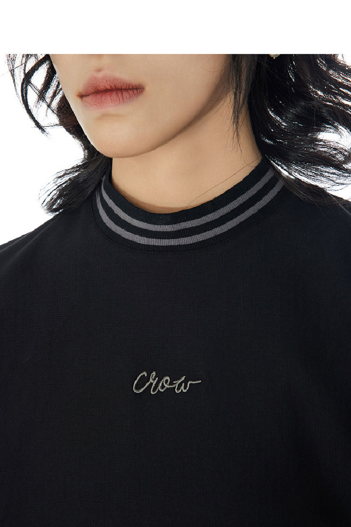 Embroidered Letter Slim Fit Tee