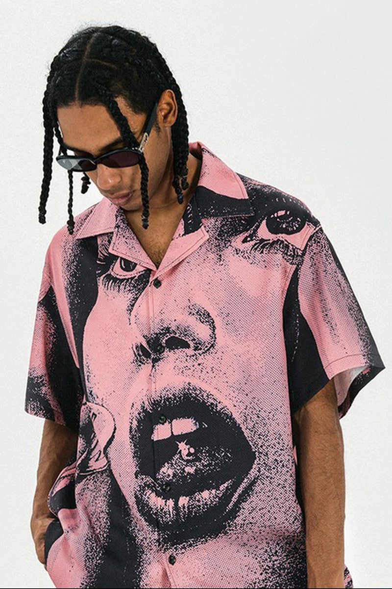 Vintage Print Cuban Shirt