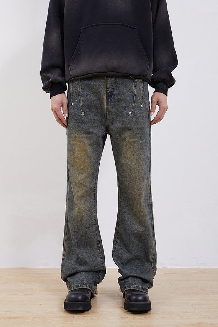 Mud Straight Loose Jeans