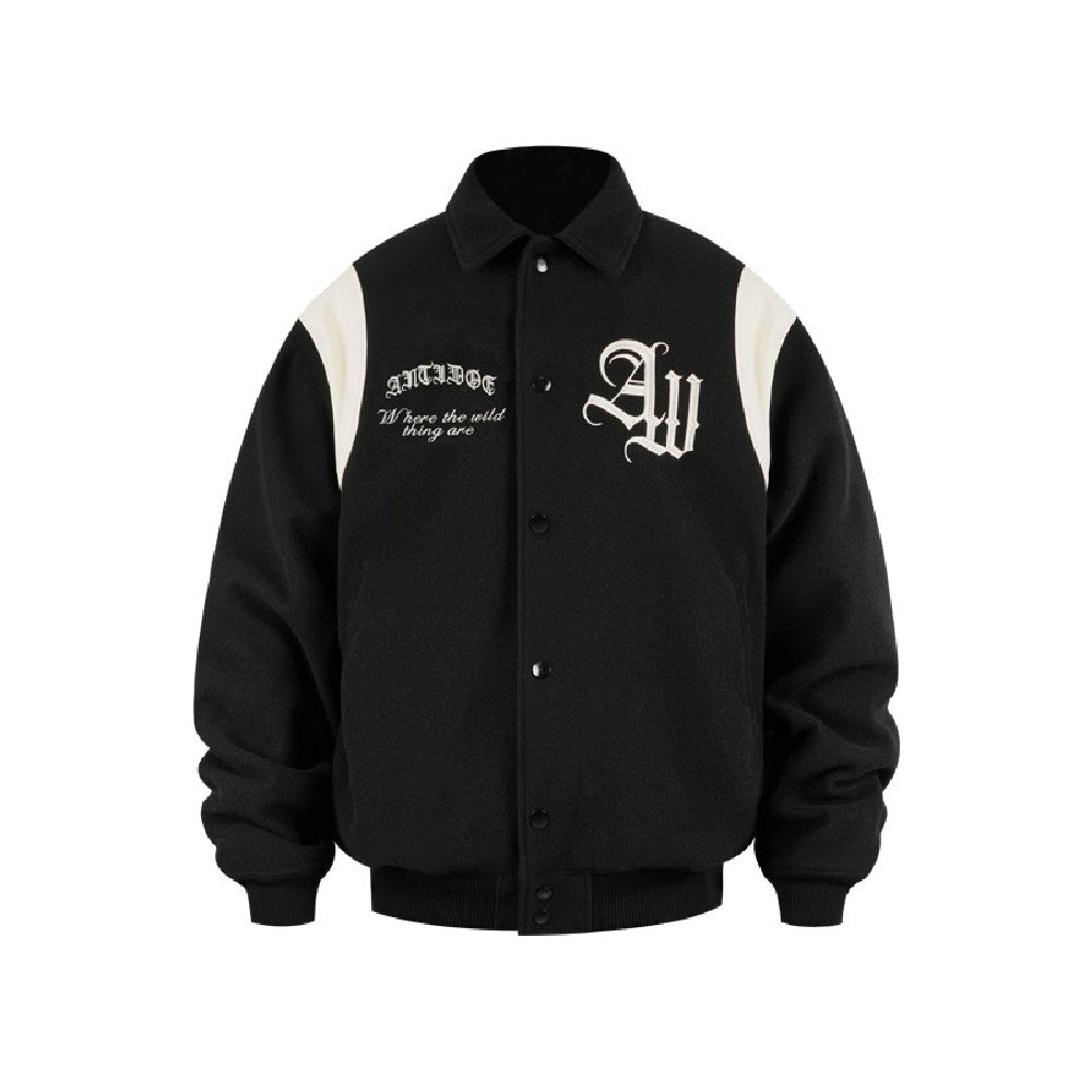 Patchwork Embroidered Varsity Jacket – Copping Zone