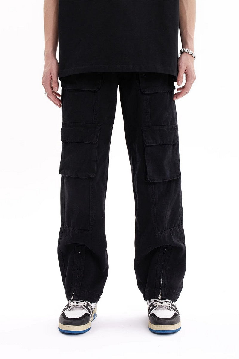 Multi Pocket Zipper Trousers