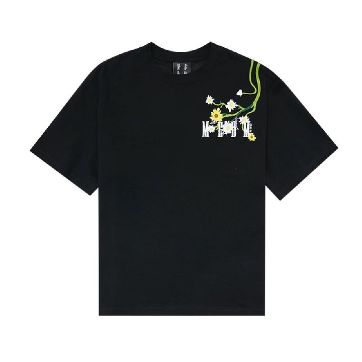 Embroidered Flowers Logo Tee