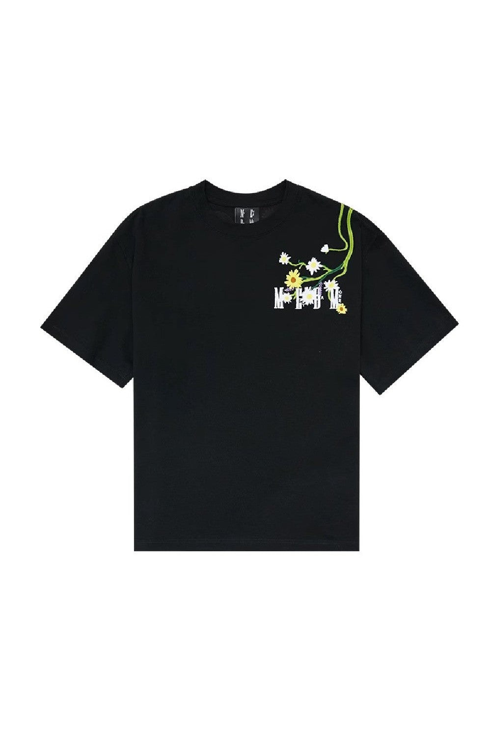 Embroidered Flowers Logo Tee