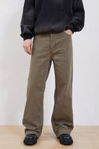 Washed Straight Trousers