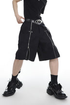 Zipper Loose Shorts