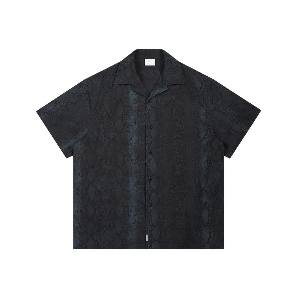 Snake Pattern Cuban Shirt