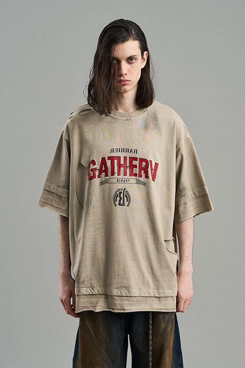 Layered Distressed Tee