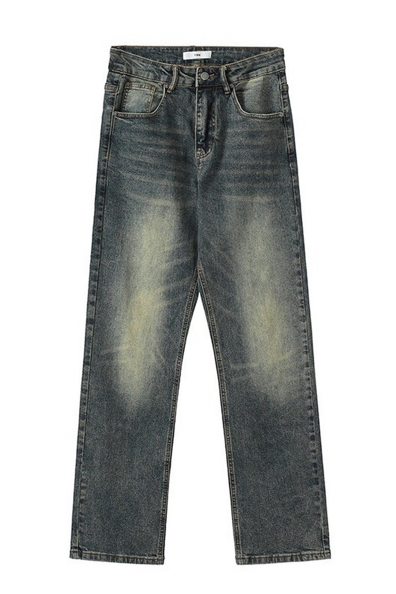Loose Straight Washed Jeans