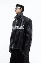 Logo PU Leather Jacket