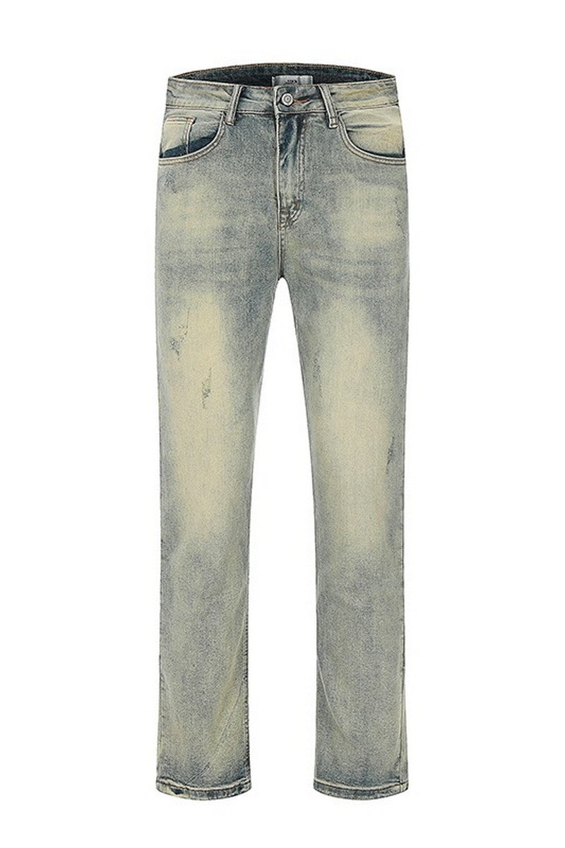 Mud Washed Loose Jeans