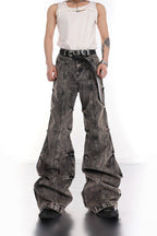Washed Flared Retro Jeans