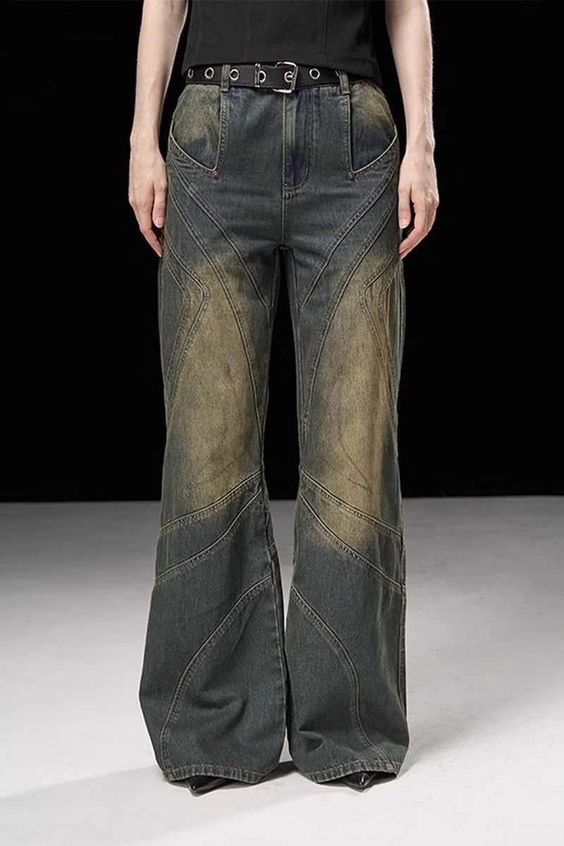 Stitched Washed Jeans