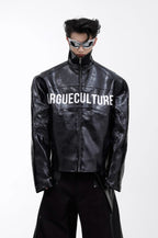 Logo PU Leather Jacket