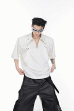 Metal Ring Short-Sleeve Shirt