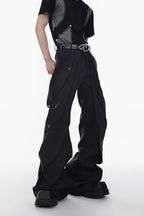 Pleated Flared Trousers