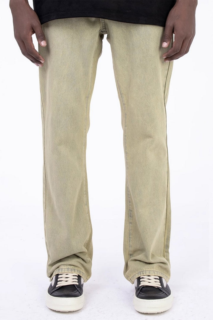 Dyed Washed Straight Trousers