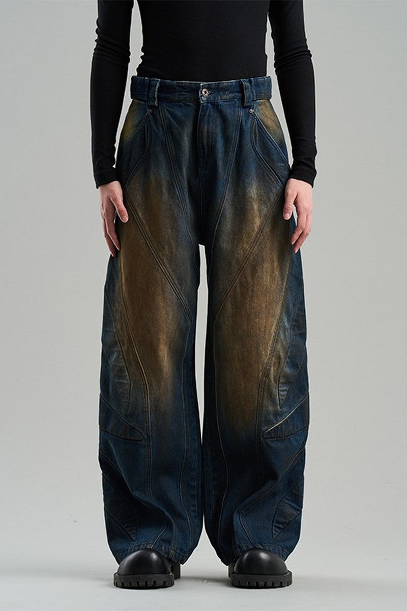Mud Wash Stitched Jeans