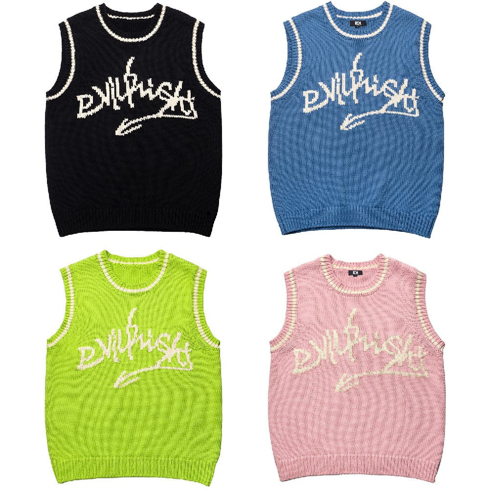 Logo Knit Vest Sweater