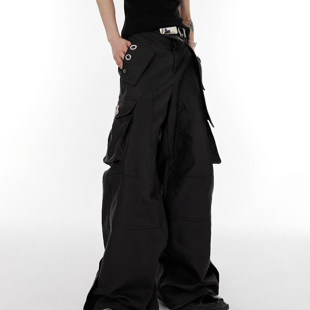 Metal Rings Oversized Trousers