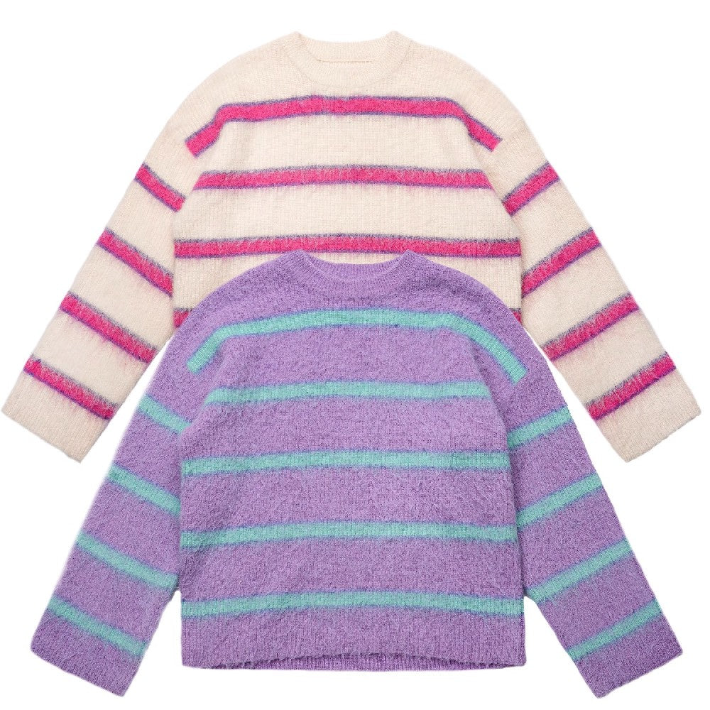 Striped Fur Sweater