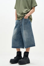 Oversized Jeans Shorts