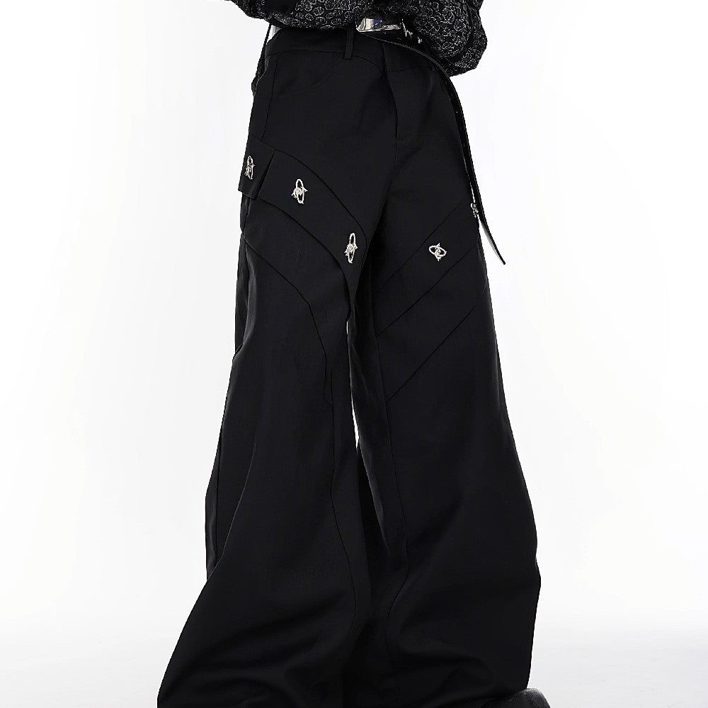 Metal Logos Loose Trousers