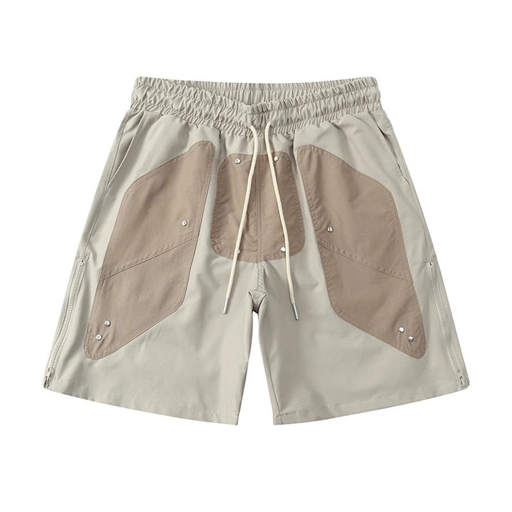 Patches Zipper Shorts