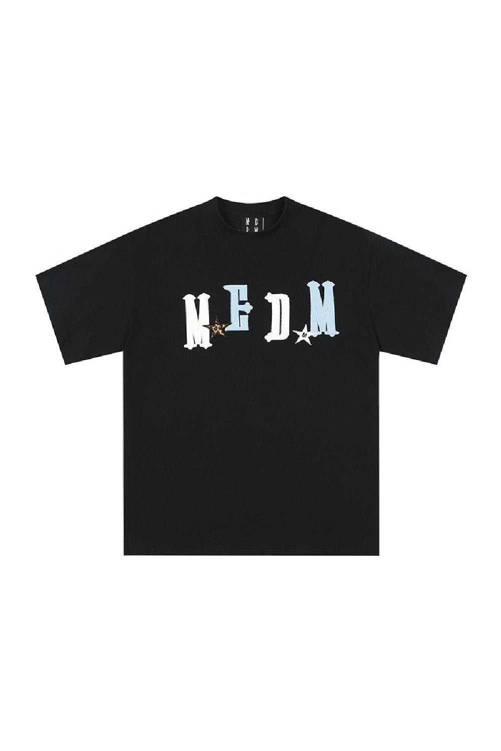 Embroidered Leather Logo Tee