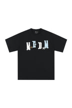 Embroidered Leather Logo Tee