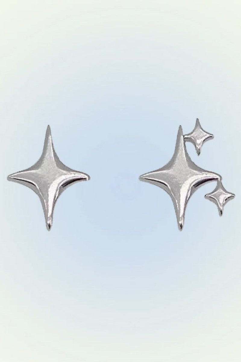 Sterling Silver Shining Stars Earrings