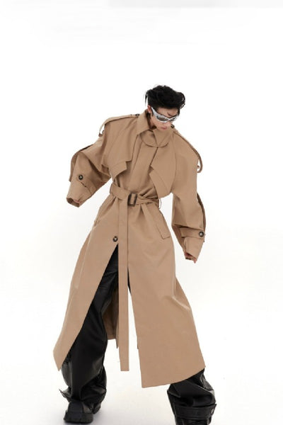 ジャケット・アウター OVERCOAT Cape Shoulder Overcoat - Beige 0_O1CN01zsJHRm2MtNz3m4Xe2__220